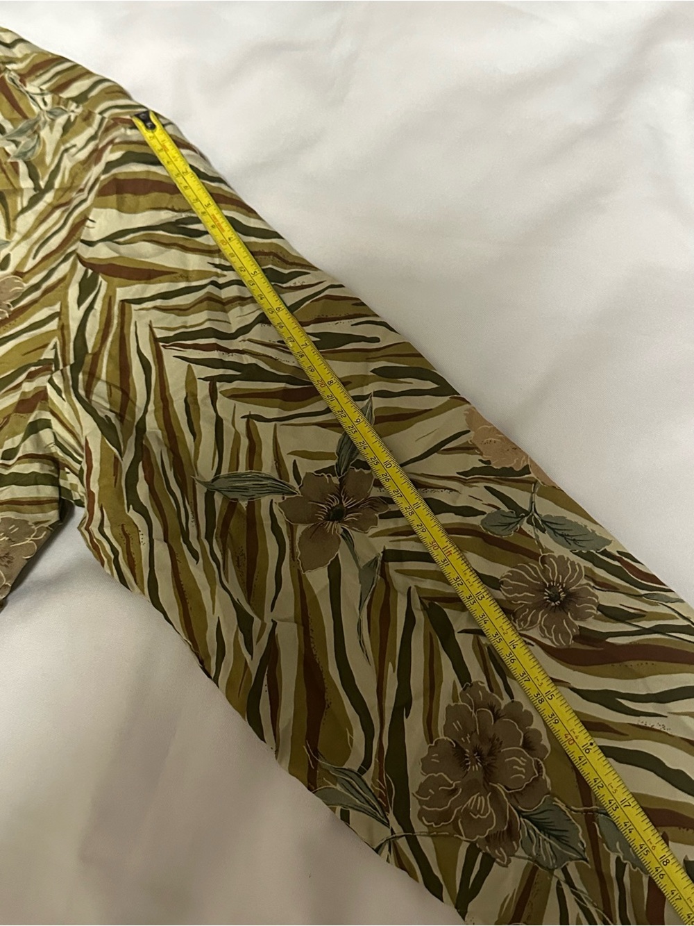 Anna And Frank Olive, Tan and Cream Floral-Print Button blouse - Picture 8 of 15